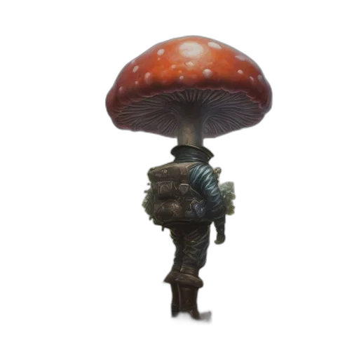 hat, staff, umbrella, weapon, 3d render, concept art, pixel art, fantasy art transparent PNG cut-out