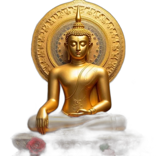 jewelry, staff, 3d render, photorealistic, concept art, golden, thai, style transparent PNG cut-out
