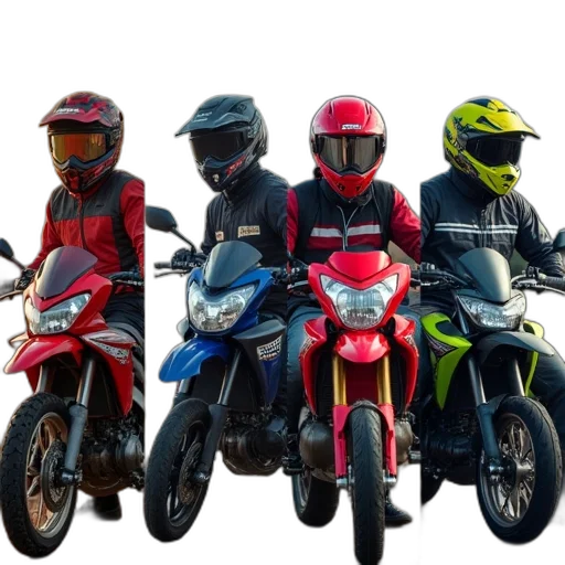 four, different, honda, foreman transparent PNG cut-out