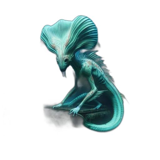 dragon, creature, animal, mask, concept art, 3d render, fantasy art, vaporwave transparent PNG cut-out
