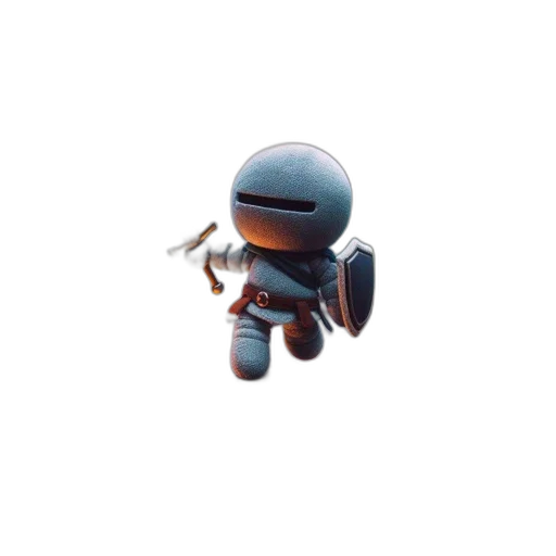robot, staff, weapon, creature, 3d render, pixel art, concept art, fantasy art transparent PNG cut-out