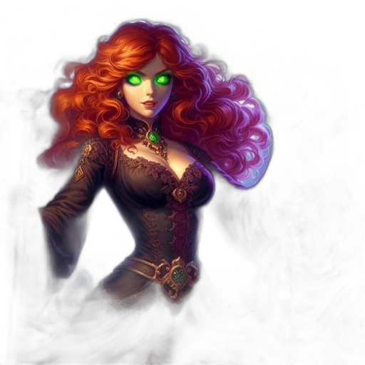 fantasy art, concept art, comic book art, pixel art, fire, dark, green, colorful transparent PNG cut-out