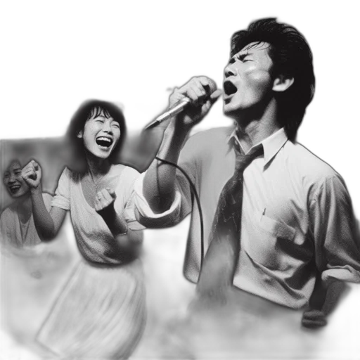 photorealistic, concept art, pencil sketch, oil painting, fire, underwater, fog, karaoke transparent PNG cut-out