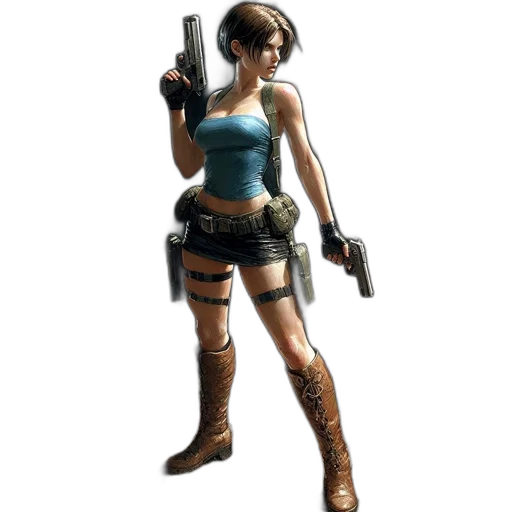 weapon, concept art, 3d render, comic book art, pixel art, determined, woman, combat transparent PNG cut-out