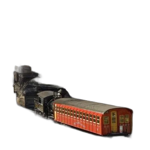 weapon, robot, car, 3d render, concept art, red, train, tracks transparent PNG cut-out