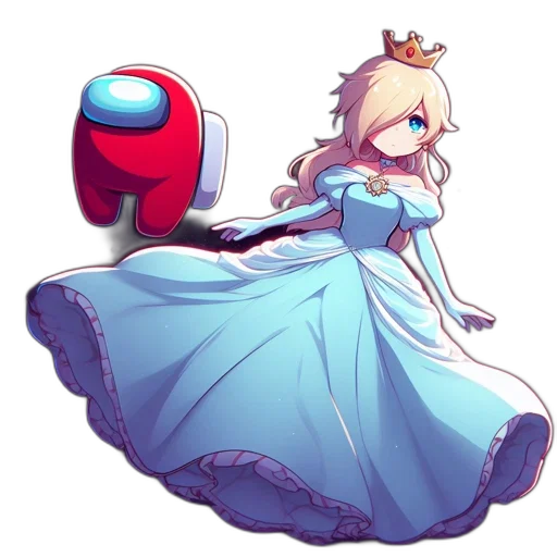 dress, crown, robot, weapon, concept art, pixel art, fantasy art, anime transparent PNG cut-out