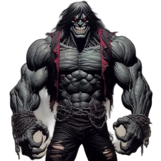 animal, creature, comic book art, concept art, fantasy art, photorealistic, large, muscular transparent PNG cut-out