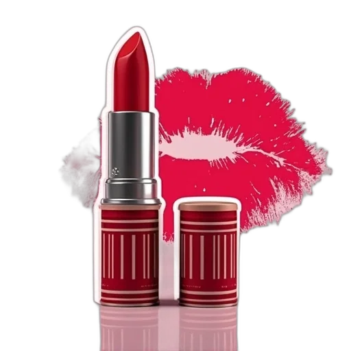 red, lipstick, stripes, business transparent PNG cut-out