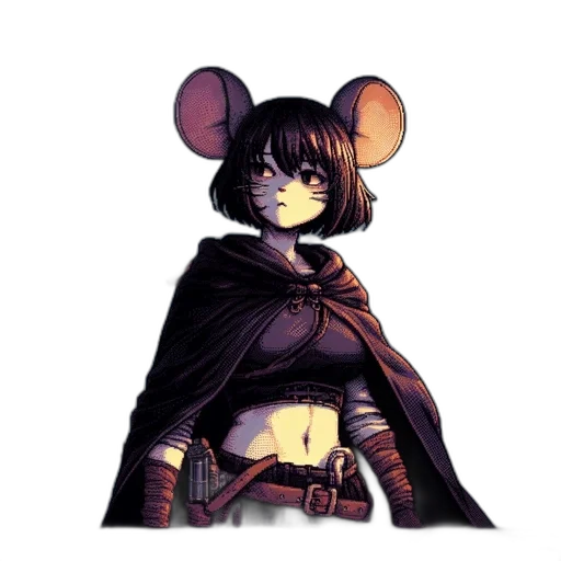 mask, jacket, animal, weapon, concept art, comic book art, cyberpunk, fantasy art transparent PNG cut-out