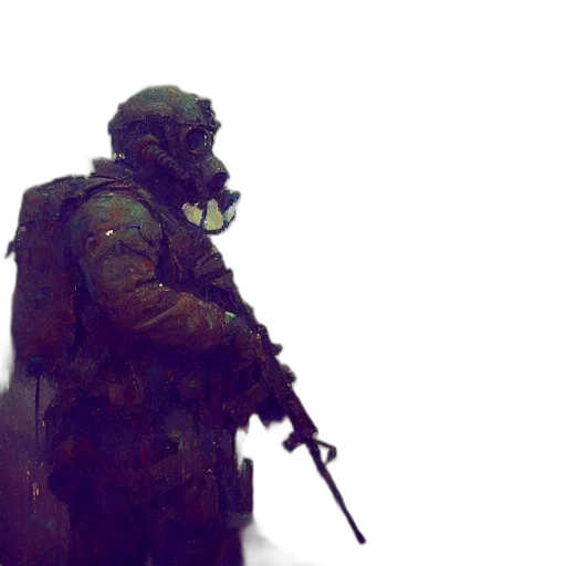 jacket, weapon, robot, creature, concept art, watercolor, pixel art, fantasy art transparent PNG cut-out
