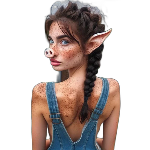 creature, dress, face, dragon, fantasy art, concept art, photorealistic, 3d render transparent PNG cut-out