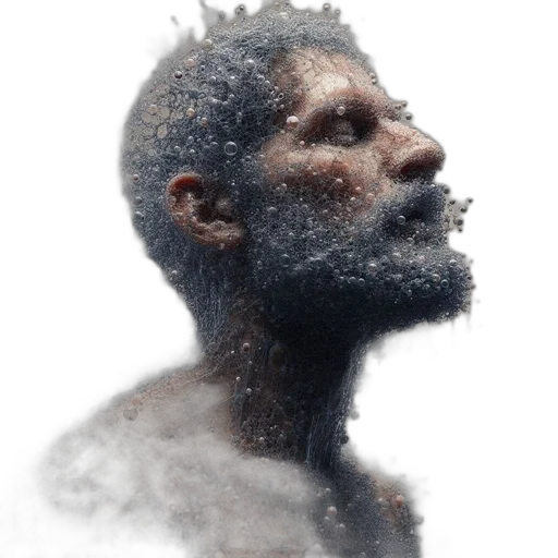 face, mask, crown, creature, photorealistic, concept art, 3d render, fantasy art transparent PNG cut-out