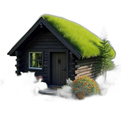 building, furniture, 3d render, photorealistic, concept art, fantasy art, forest, fog transparent PNG cut-out