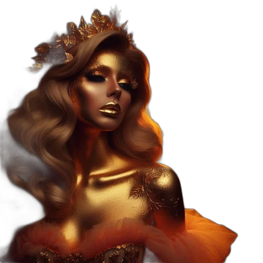 crown, fantasy art, concept art, photorealistic, comic book art, golden, earth tones, dark transparent PNG cut-out