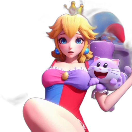 dress, crown, weapon, 3d render, concept art, vaporwave, pixel art, pastel transparent PNG cut-out