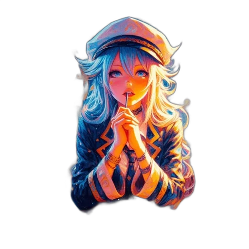 staff, face, dress, dragon, pixel art, anime, fantasy art, concept art transparent PNG cut-out