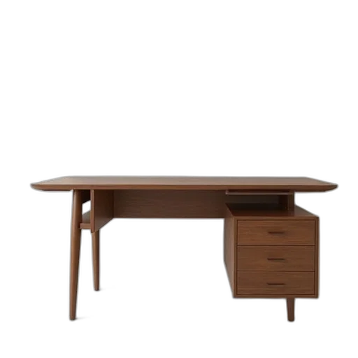 furniture, staff, 3d render, earth tones, sleek, modern, brown, wooden transparent PNG cut-out