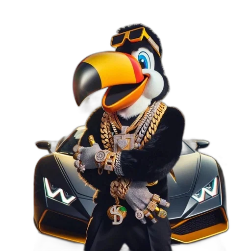jewelry, jacket, animal, staff, 3d render, concept art, cartoon, pixel art transparent PNG cut-out