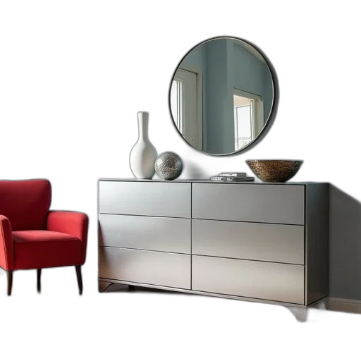 furniture, 3d render, photorealistic, earth tones, monochrome, red, modern, bedroom transparent PNG cut-out