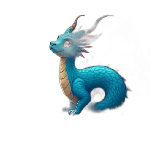 dragon, staff, creature, animal, fantasy art, concept art, pixel art, 3d render transparent PNG cut-out