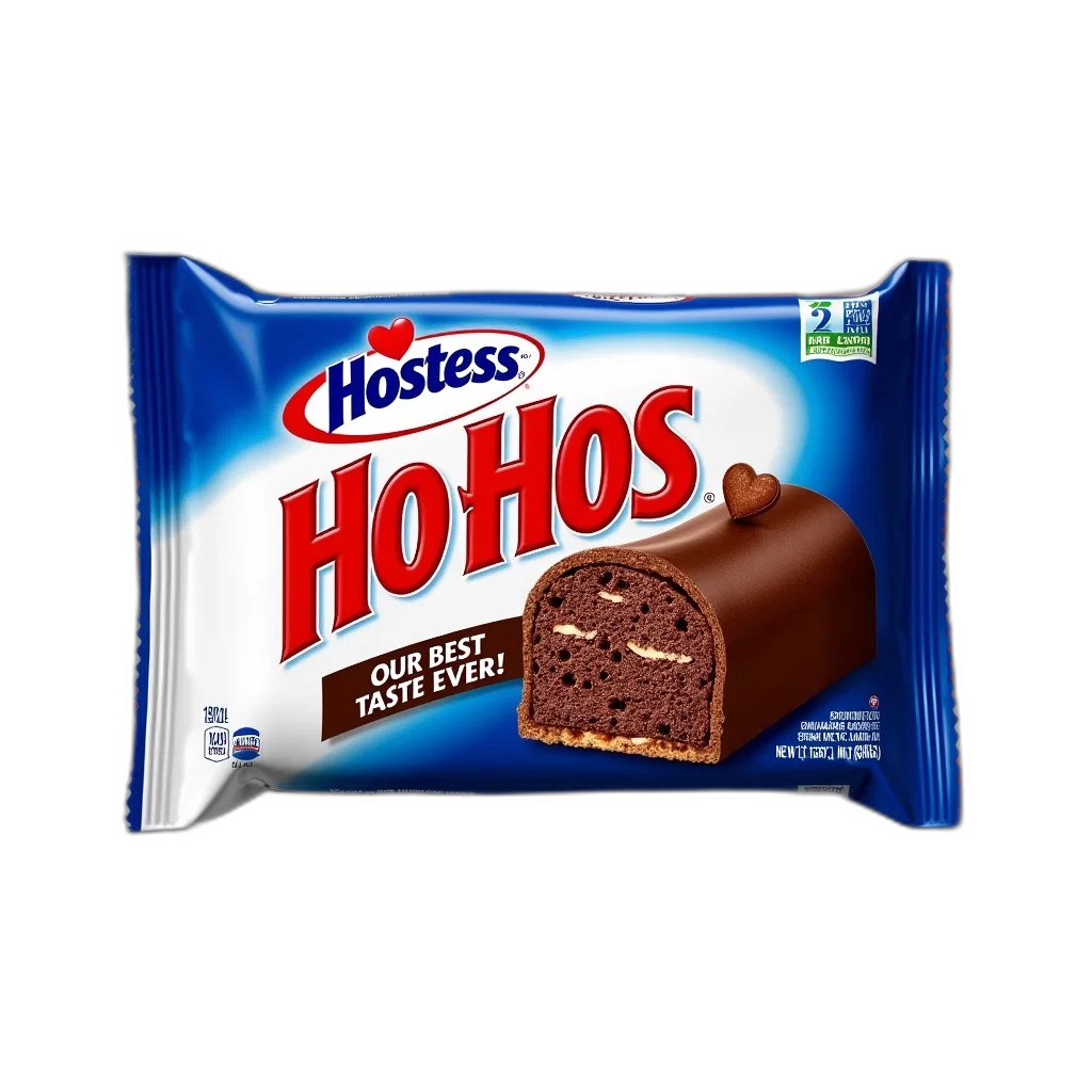 food, photorealistic, close-up, image, package, hostess, hos, chocolate transparent PNG cut-out