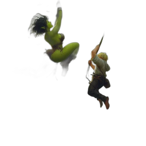creature, staff, dragon, hair, concept art, 3d render, pixel art, fantasy art transparent PNG cut-out