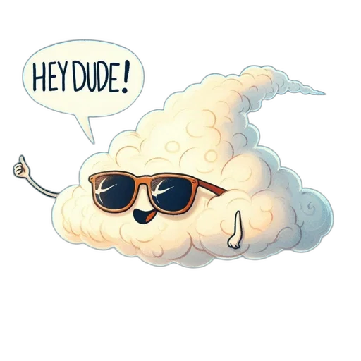 hair, concept art, pixel art, cartoon, anthropomorphic, cloud, friendly, animated transparent PNG cut-out