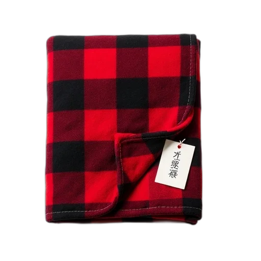 jacket, hat, dress, red, monochrome, black, checkered, blanket transparent PNG cut-out