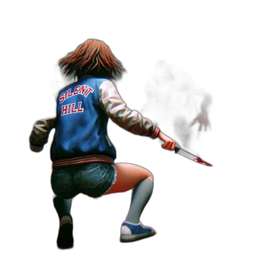 jacket, weapon, staff, concept art, pixel art, cyberpunk, fantasy art, fire transparent PNG cut-out