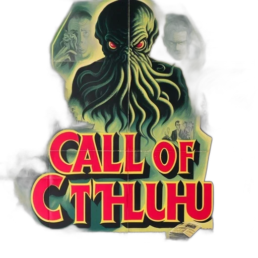 creature, concept art, comic book art, fantasy art, vintage, poster, call, cthulhu transparent PNG cut-out