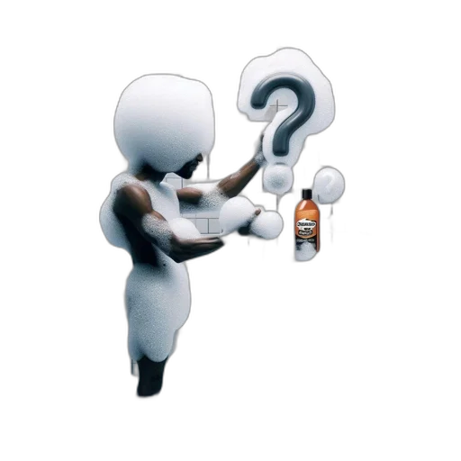 bottle, 3d render, concept art, bubble-like, figure, stands, bathtub, filled transparent PNG cut-out