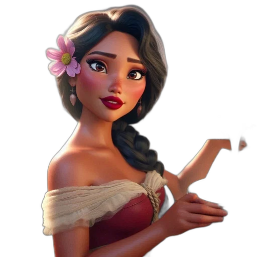 staff, dress, jewelry, weapon, concept art, fantasy art, 3d render, cartoon transparent PNG cut-out