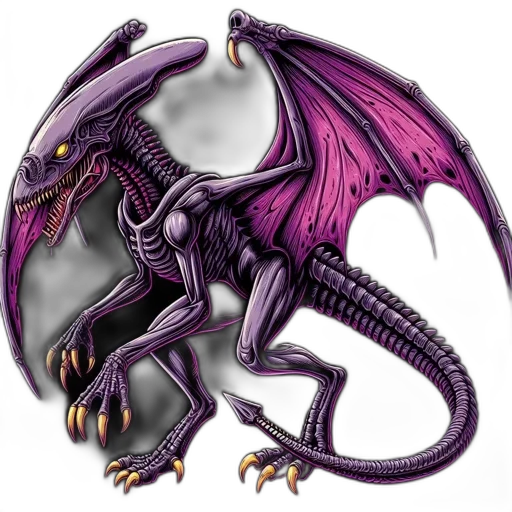 dragon, creature, staff, fantasy art, concept art, 3d render, pixel art, dark transparent PNG cut-out