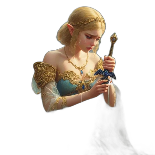 sword, staff, dress, weapon, fantasy art, concept art, pixel art, oil painting transparent PNG cut-out