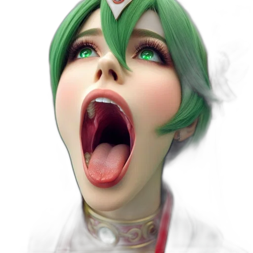 face, food, creature, photorealistic, 3d render, concept art, fantasy art, green transparent PNG cut-out