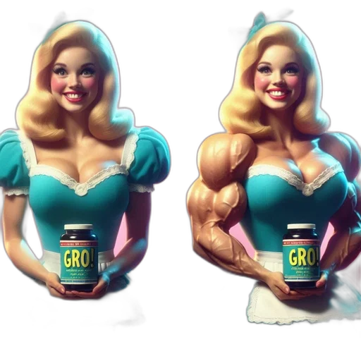 bottle, food, dress, 3d render, concept art, comic book art, photorealistic, two transparent PNG cut-out