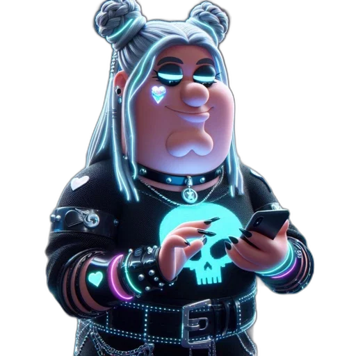 jacket, creature, animal, mask, concept art, cyberpunk, 3d render, vaporwave transparent PNG cut-out