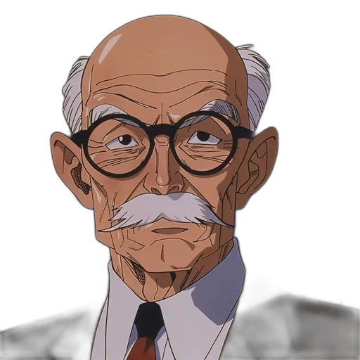 face, staff, mask, anime, cartoon, concept art, comic book art, elderly transparent PNG cut-out