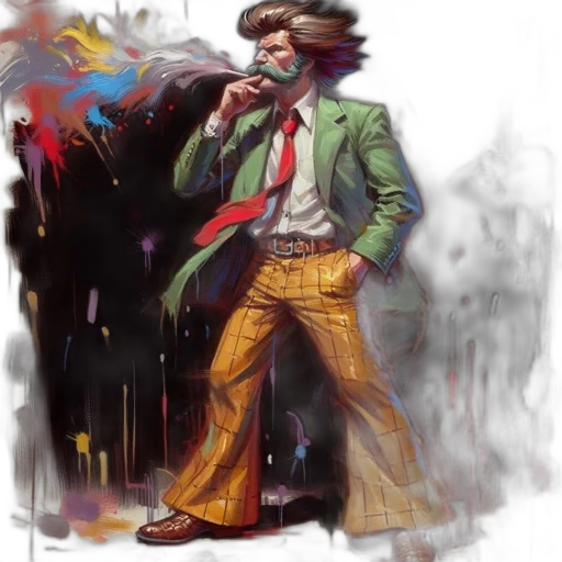 jacket, concept art, comic book art, fantasy art, pixel art, colorful, neon, golden transparent PNG cut-out