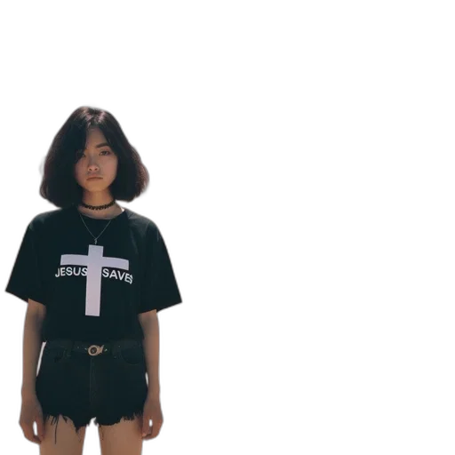 dress, jacket, staff, hair, vaporwave, 3d render, outer space, monochrome transparent PNG cut-out
