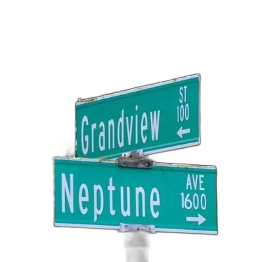 city street, green, street, sign, white, text, reads, grandview transparent PNG cut-out