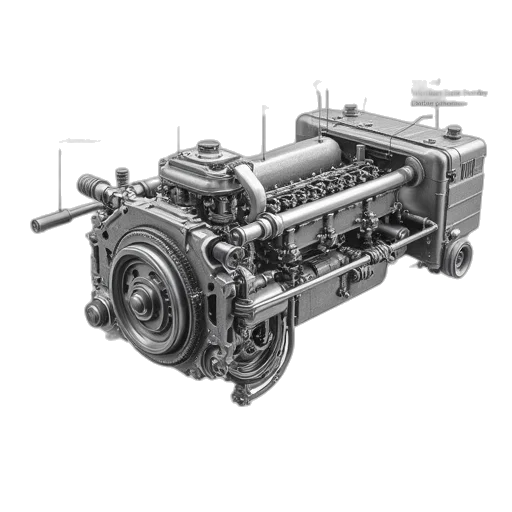 car, robot, weapon, 3d render transparent PNG cut-out