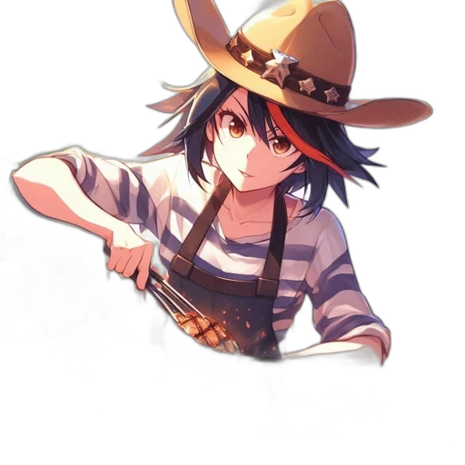 hat, weapon, staff, animal, anime, concept art, pixel art, cartoon transparent PNG cut-out