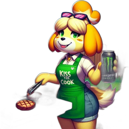 staff, food, pixel art, concept art, 3d render, watercolor, green, animated transparent PNG cut-out