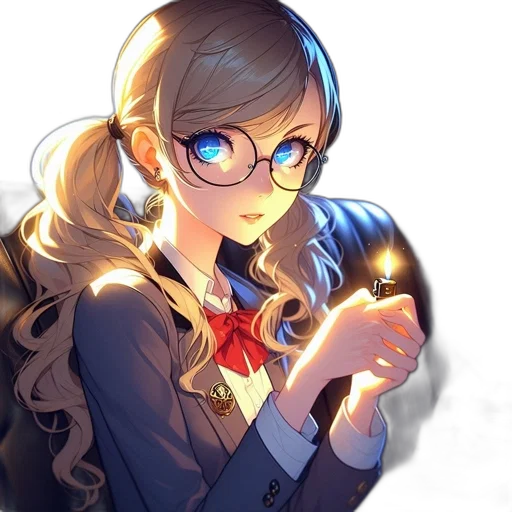 staff, crown, face, jacket, anime, fantasy art, concept art, pixel art transparent PNG cut-out