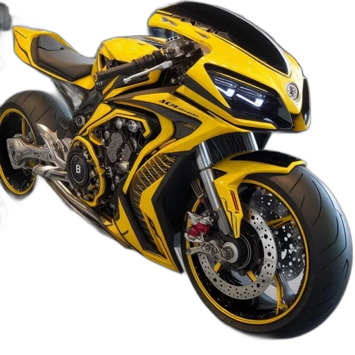 3d render, photorealistic, concept art, bimbobike, motorcycle, sleek, design, intricate transparent PNG cut-out
