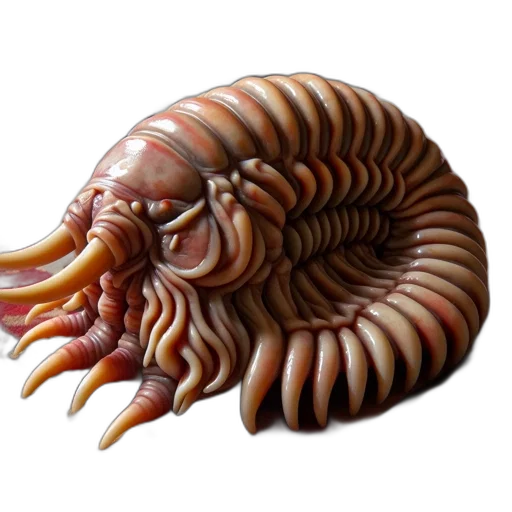 creature, animal, hair, food, 3d render, concept art, photorealistic, elaborate transparent PNG cut-out