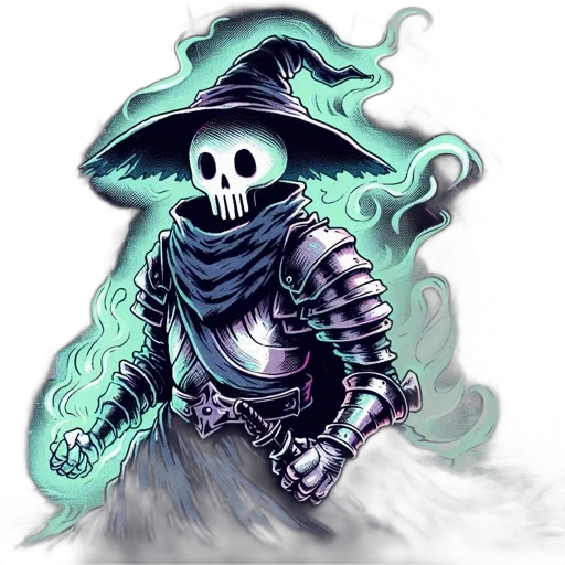 mask, staff, sword, fantasy art, concept art, pixel art, comic book art, monochrome transparent PNG cut-out