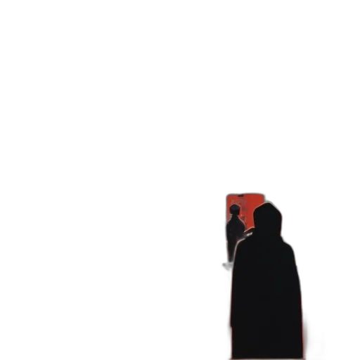 mask, jacket, staff, umbrella, concept art, comic book art, pixel art, 3d render transparent PNG cut-out