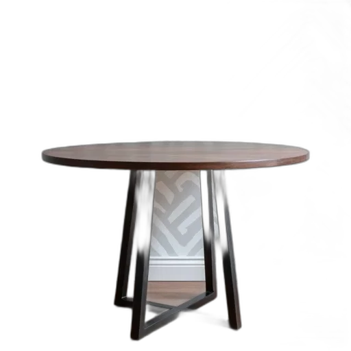 furniture, 3d render, earth tones, modern, round, dark, brown, wooden transparent PNG cut-out
